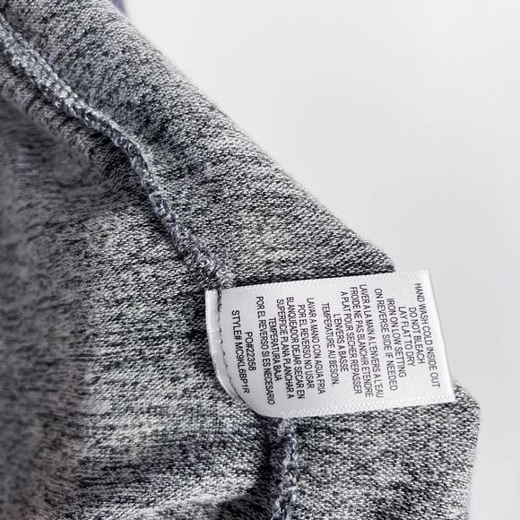 Bobeau LP Polka Dot Waterfall Drape Cardigan Sweater Blue White Brushed Fabric - Picture 6 of 7